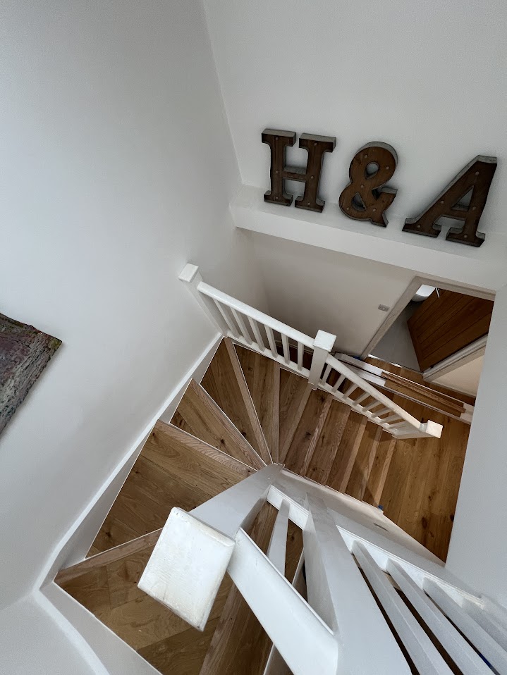 Oak & White Staircase Renovation